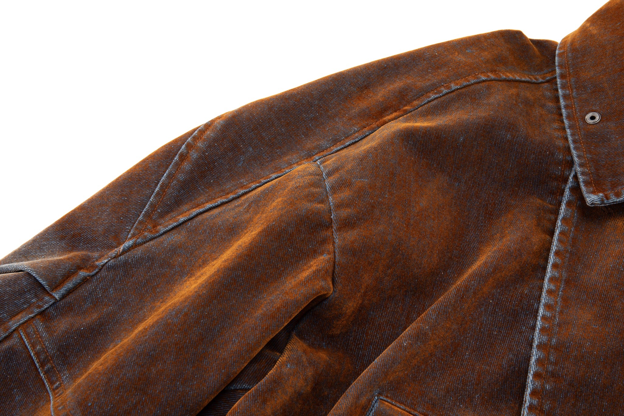 Rust Iridescent Denim Jacket - Image 19