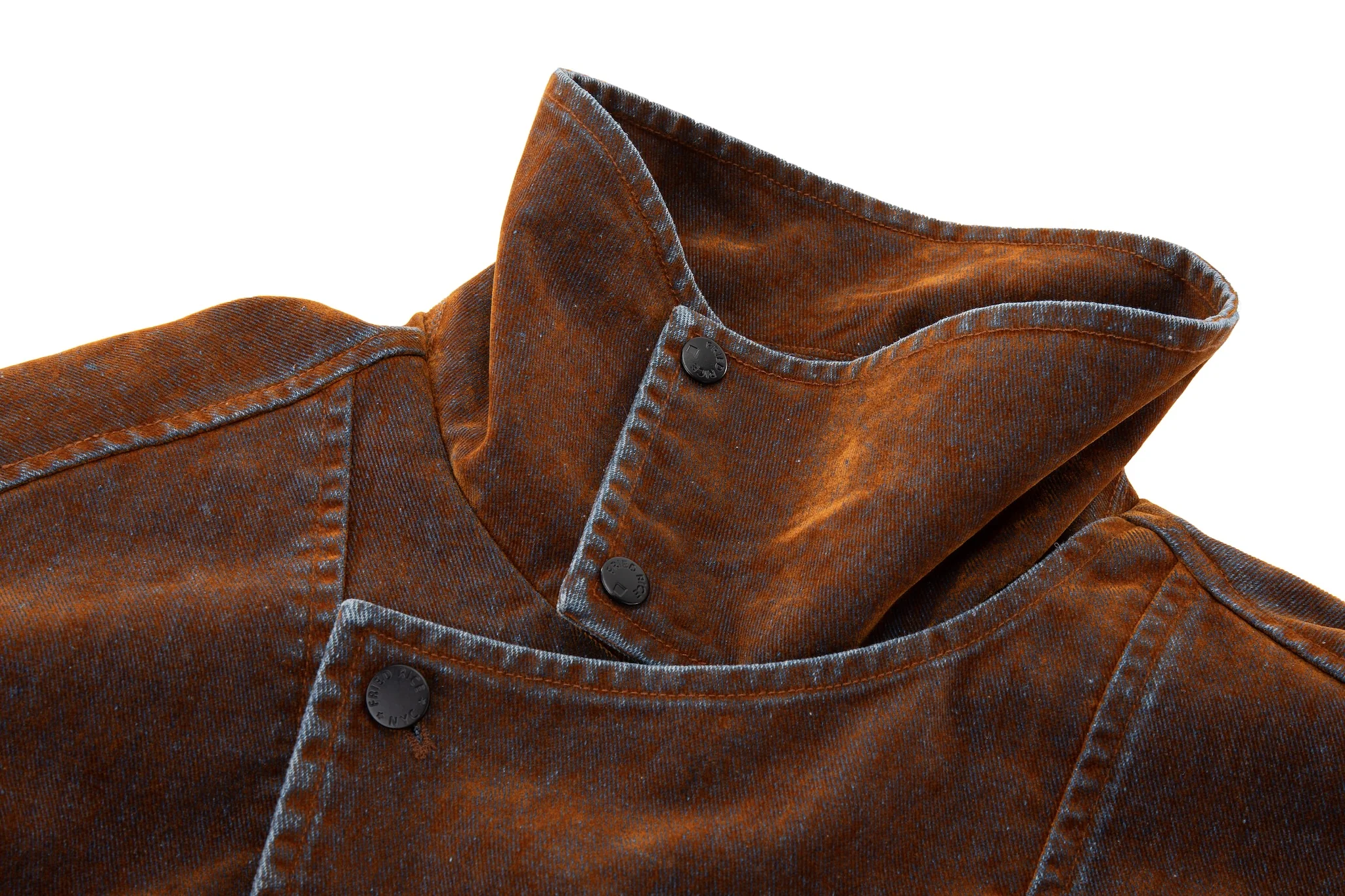 Rust Iridescent Denim Jacket - Image 2