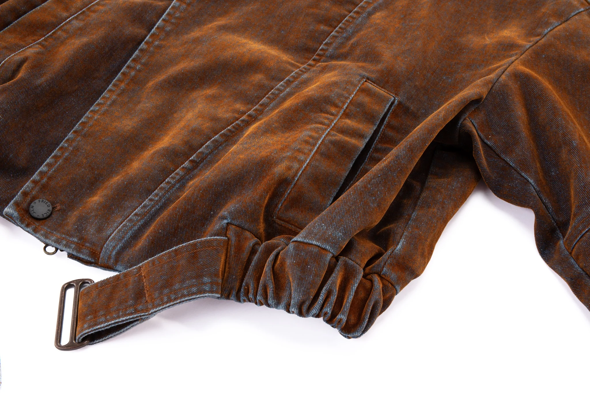 Rust Iridescent Denim Jacket - Image 20