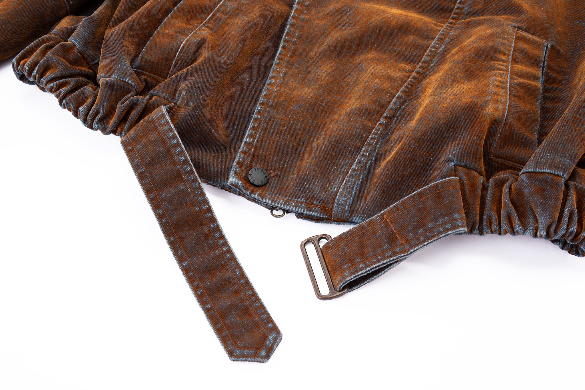 Rust Iridescent Denim Jacket - Image 21