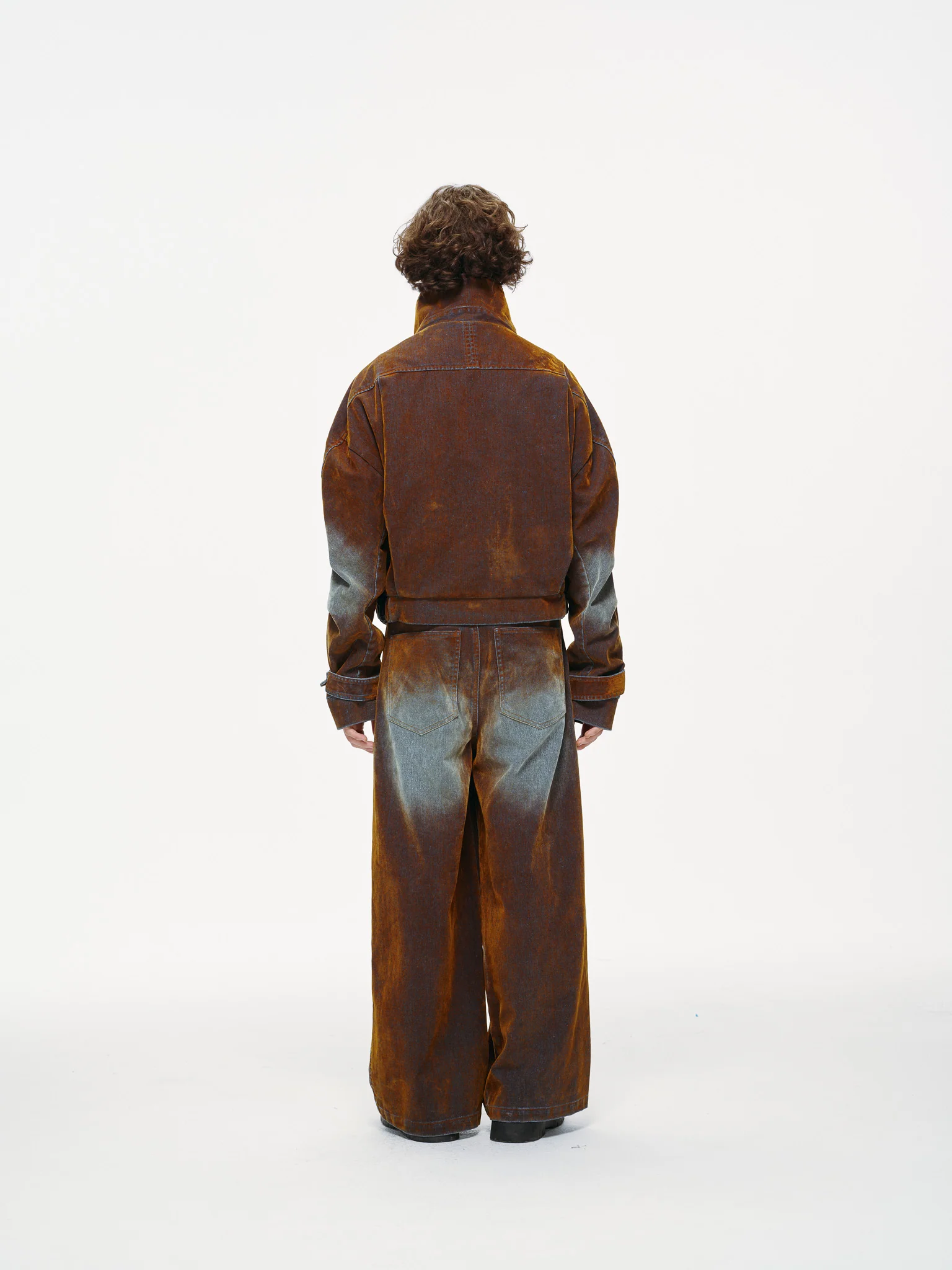 Rust Iridescent Denim Jacket - Image 8