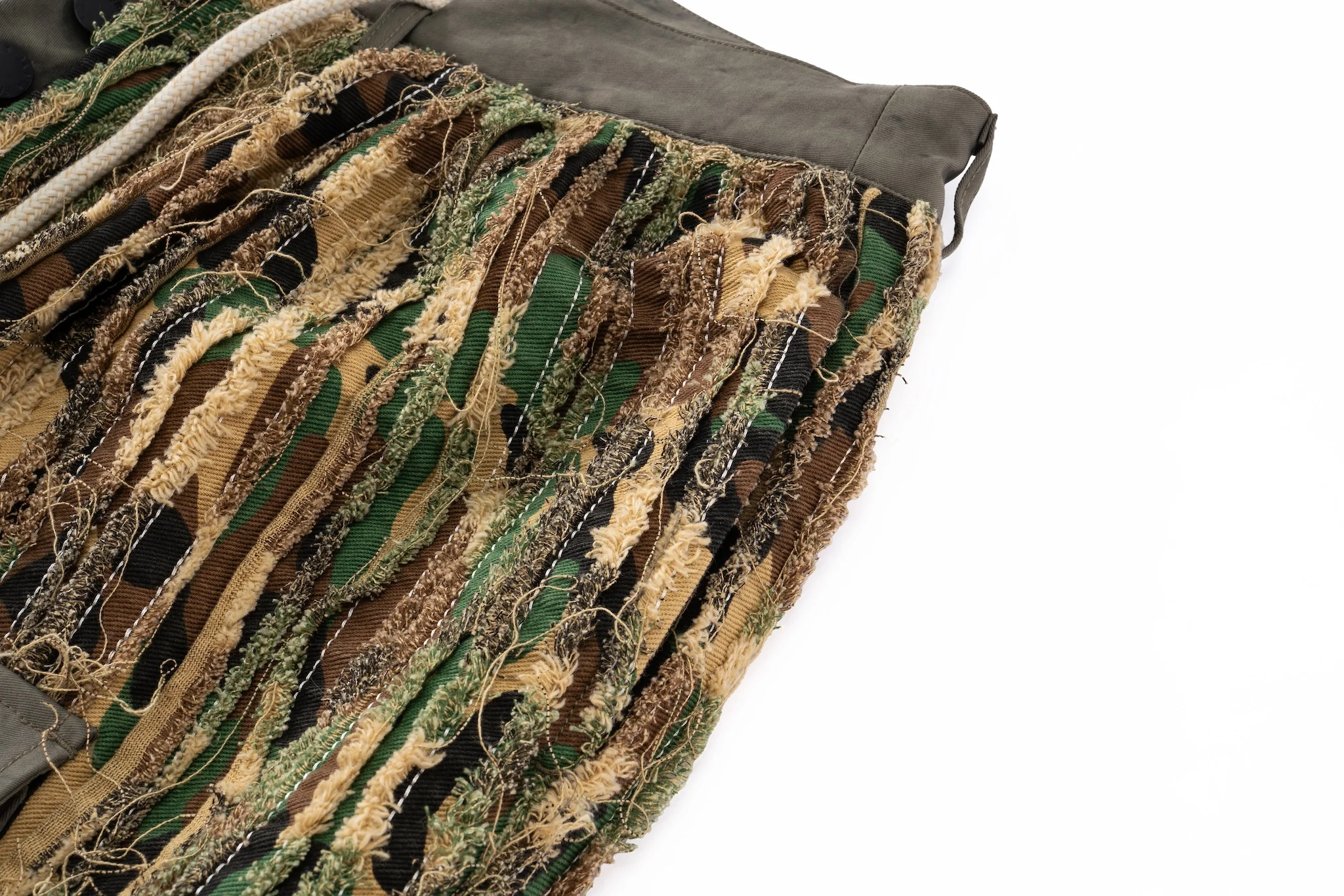 Shredded Wide Leg Pants - Deconstructed Camo - Image 16