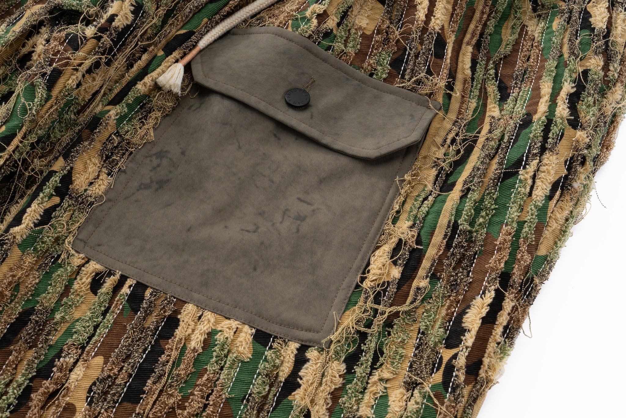 Shredded Wide Leg Pants - Deconstructed Camo - Image 17