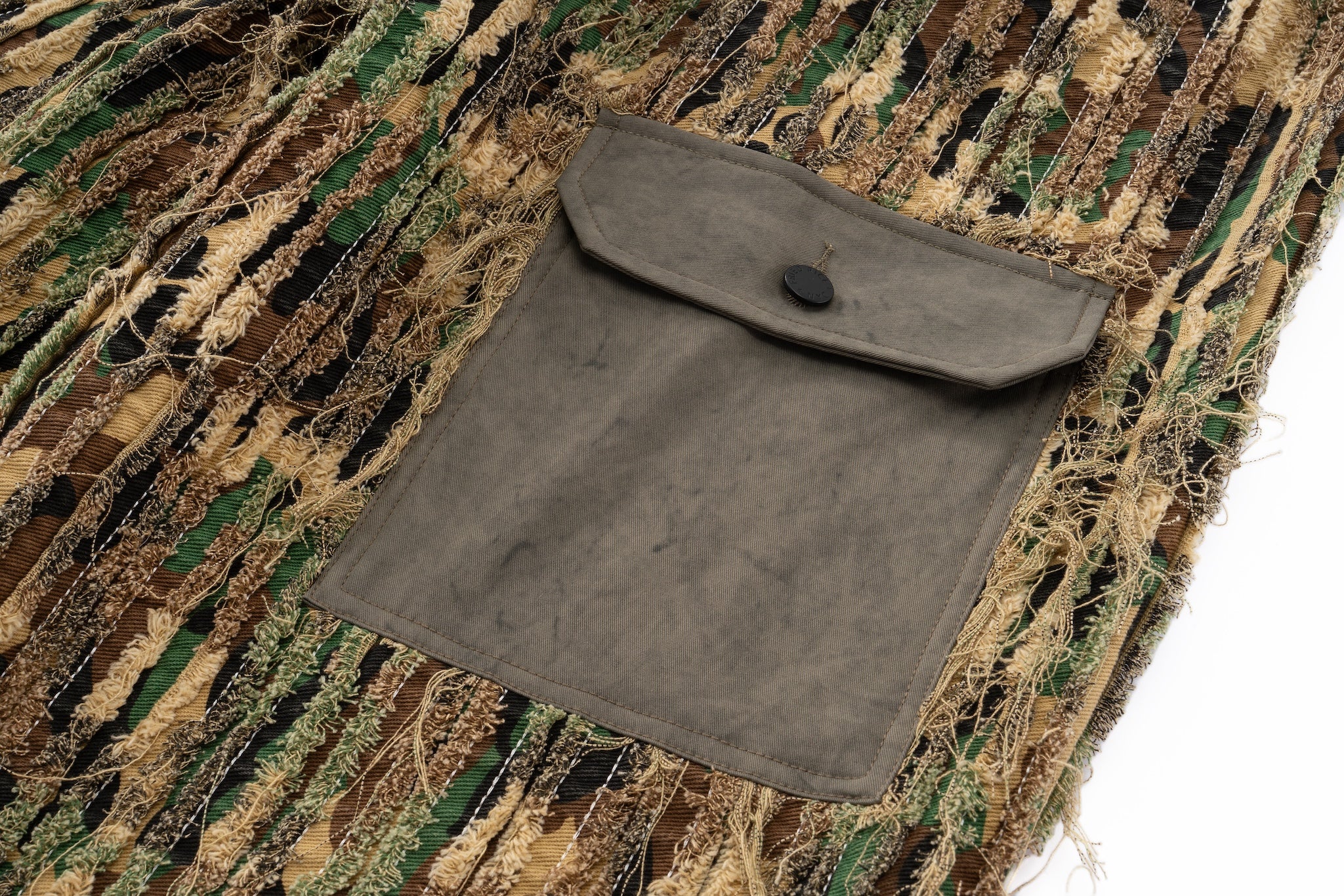 Shredded Wide Leg Pants - Deconstructed Camo - Image 19