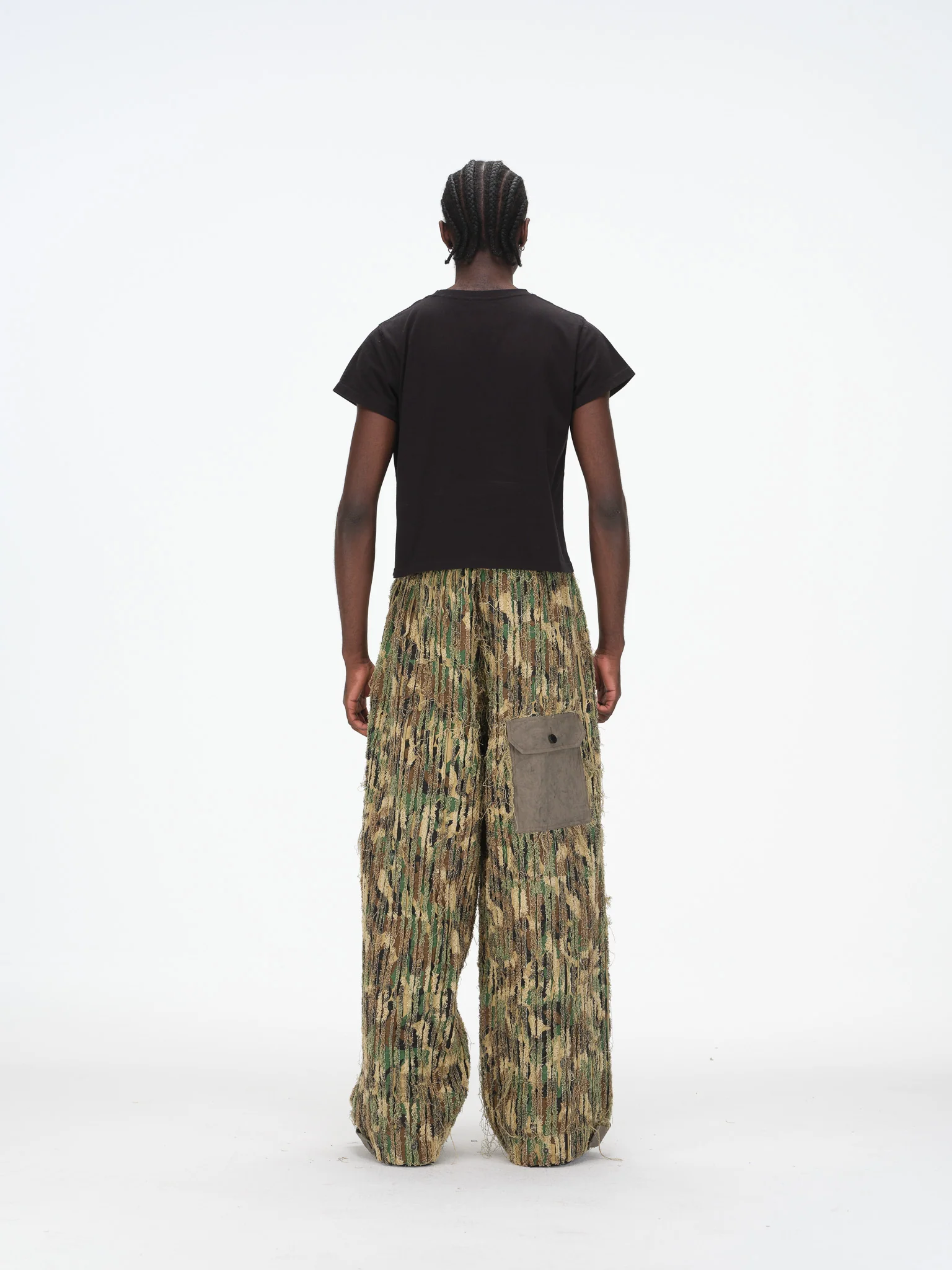 Shredded Wide Leg Pants - Deconstructed Camo - Image 8