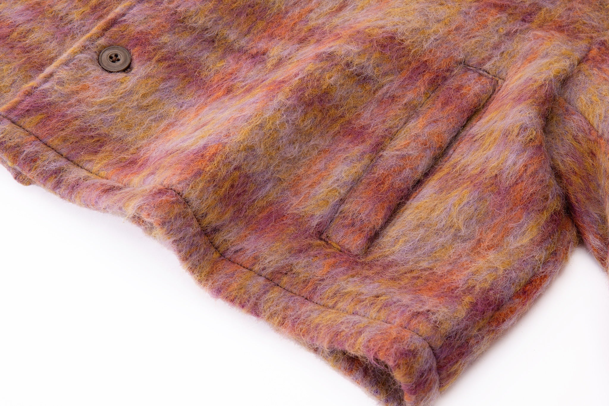 Sunset Cropped Jacket – Brushed Wool Multicolor Plaid - Image 10