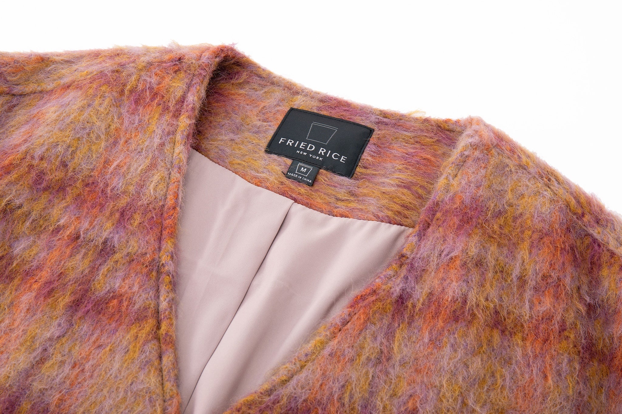 Sunset Cropped Jacket – Brushed Wool Multicolor Plaid - Image 11
