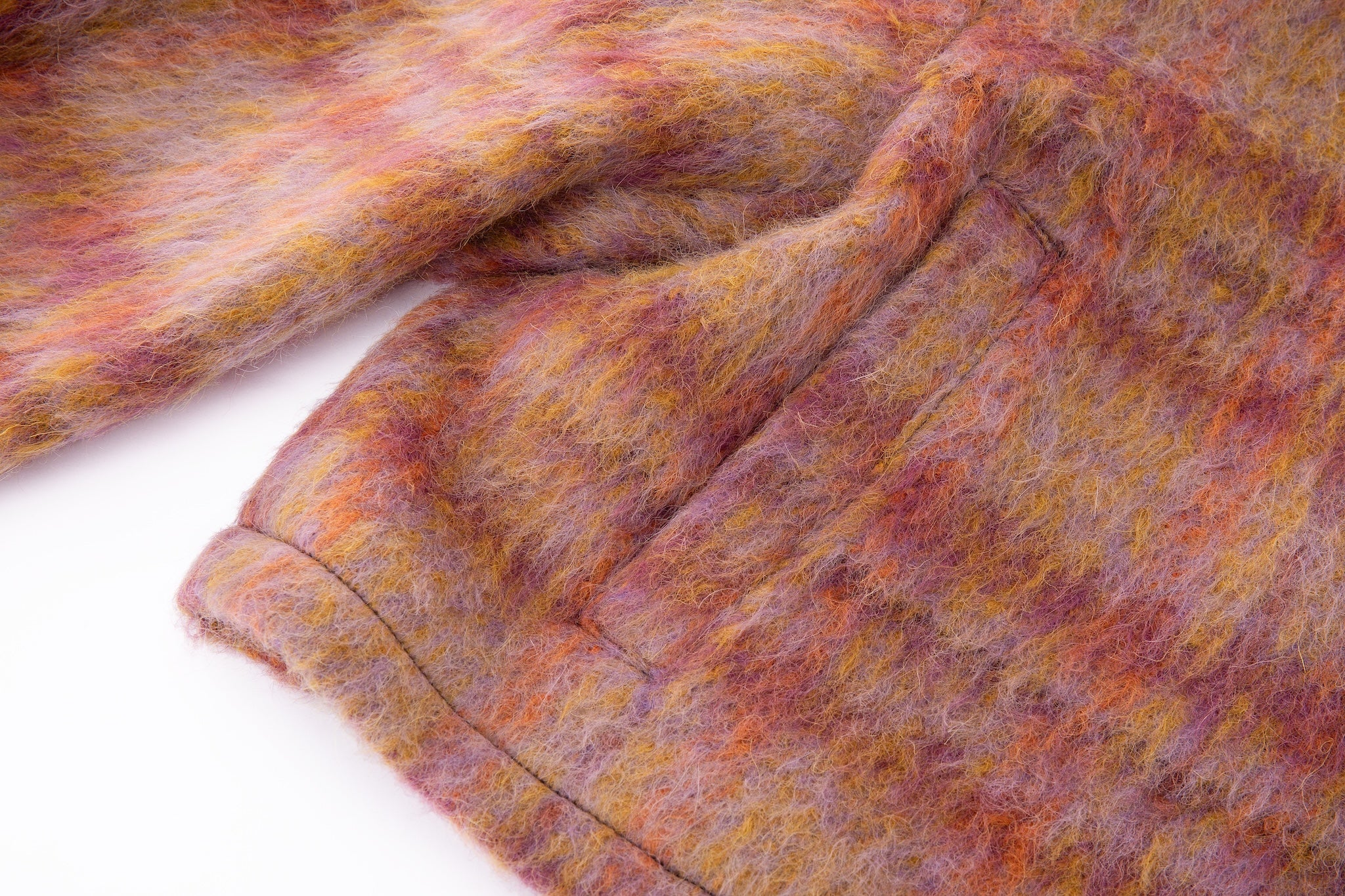 Sunset Cropped Jacket – Brushed Wool Multicolor Plaid - Image 9