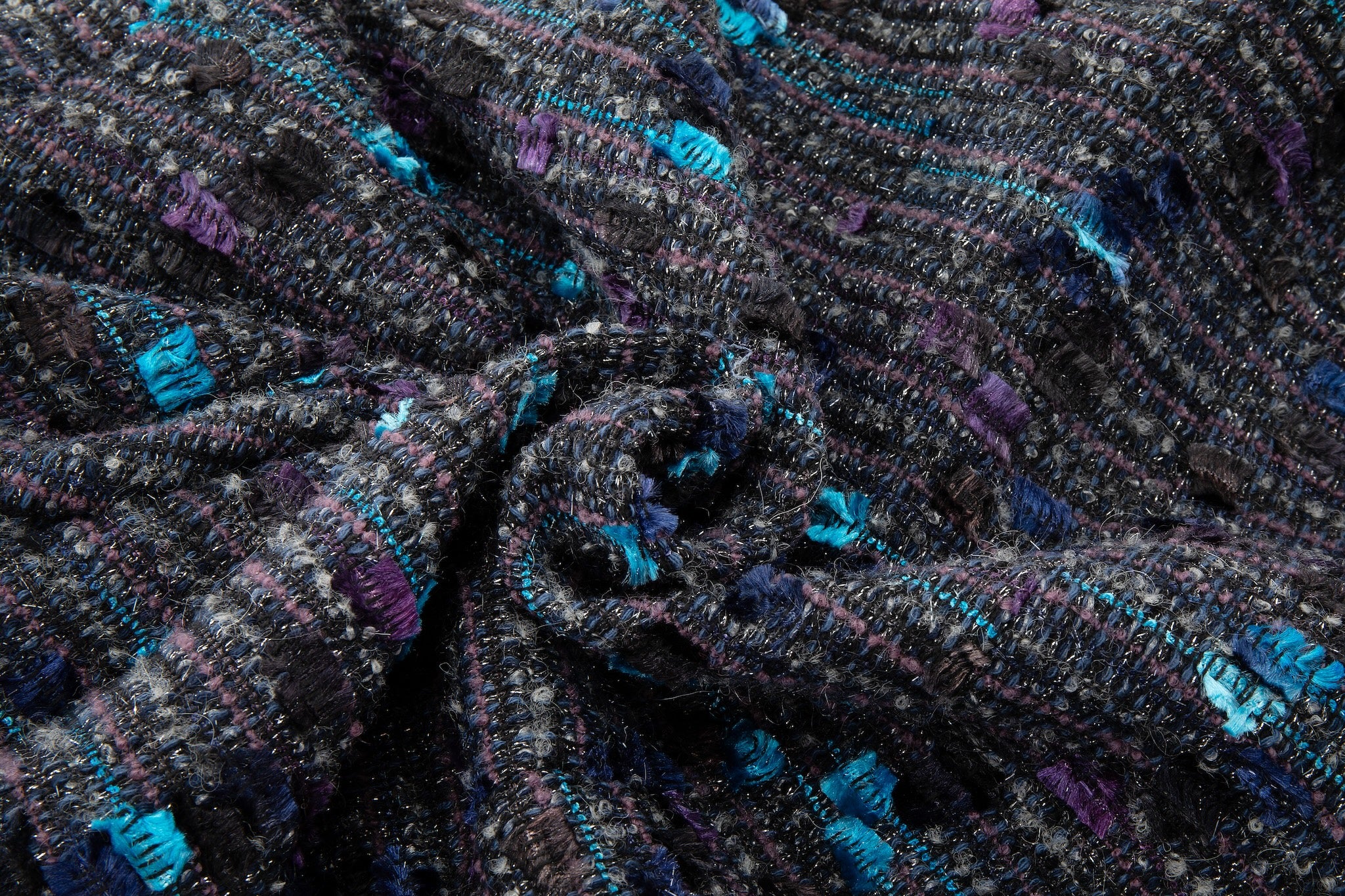 Ultraviolet Tweed Long Coat - Image 2