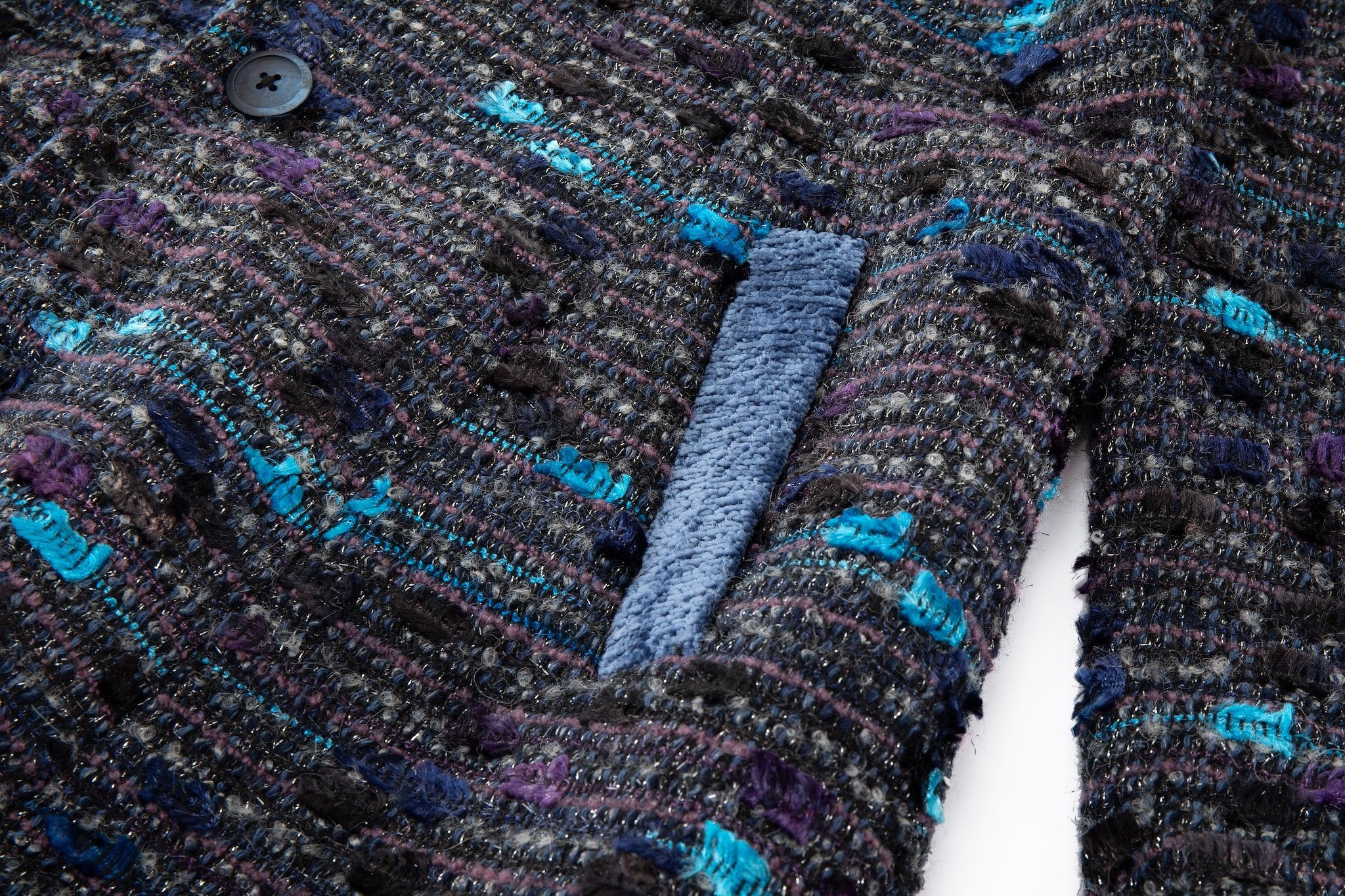 Ultraviolet Tweed Long Coat - Image 23