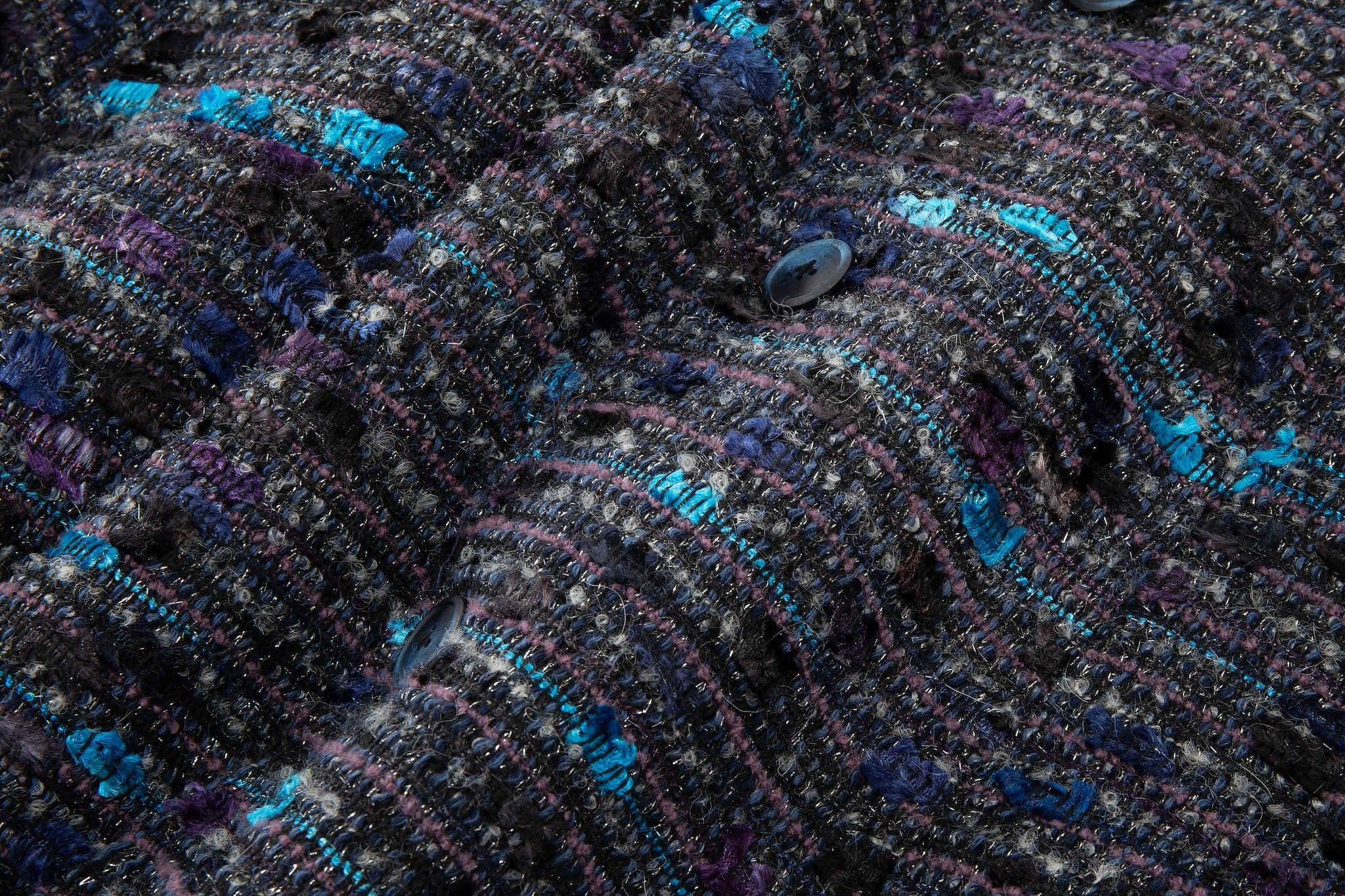 Ultraviolet Tweed Long Coat - Image 24