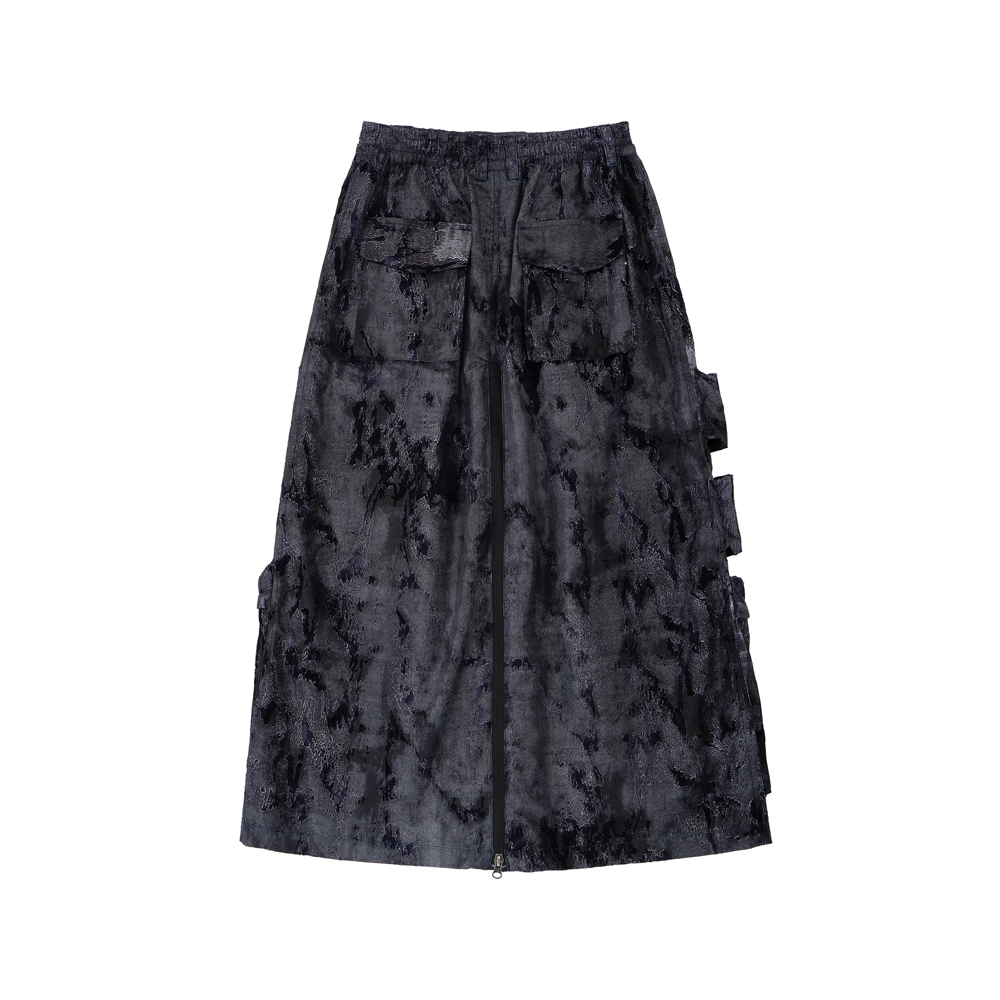 Sumi Zip Split Cargo Skirt - Blue Black - Image 12