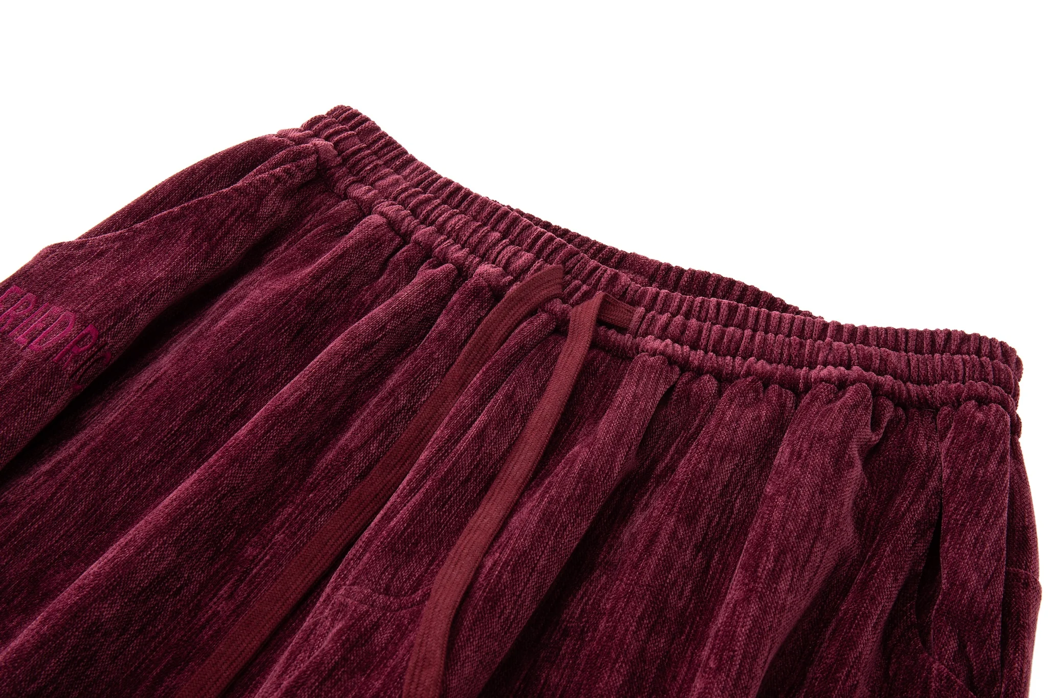 Velour Tracksuit Pants – Deep Rouge - Image 11