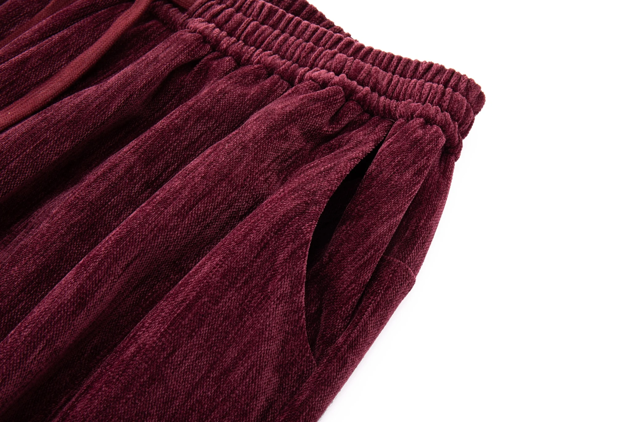 Velour Tracksuit Pants – Deep Rouge - Image 12