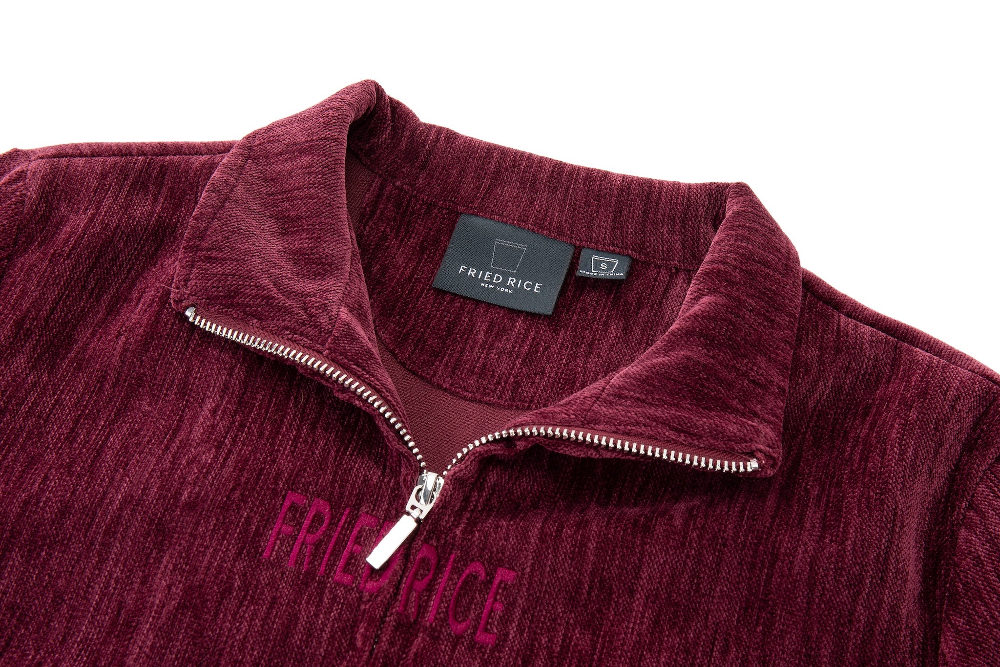Velour Tracksuit Top – Deep Rouge - Image 12