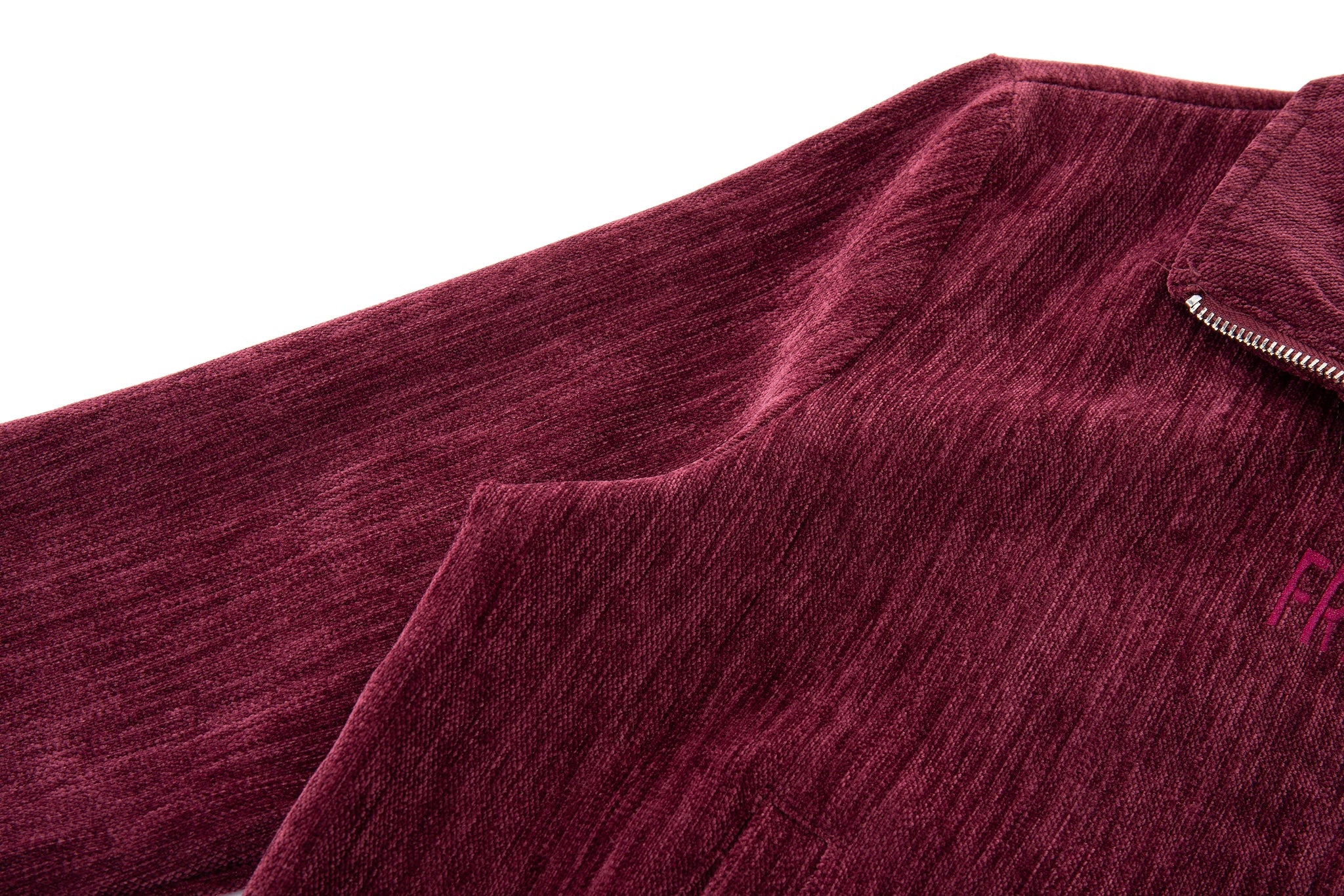 Velour Tracksuit Top – Deep Rouge - Image 14