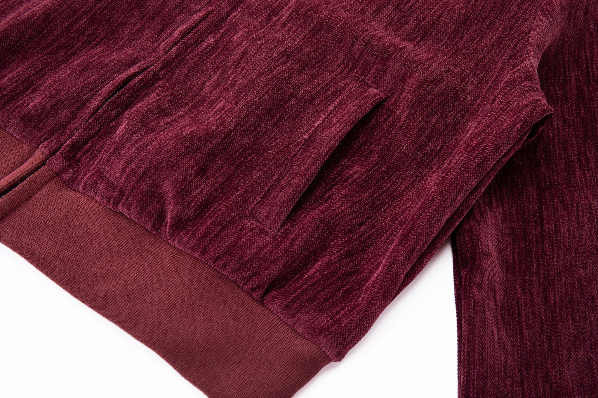 Velour Tracksuit Top – Deep Rouge - Image 16