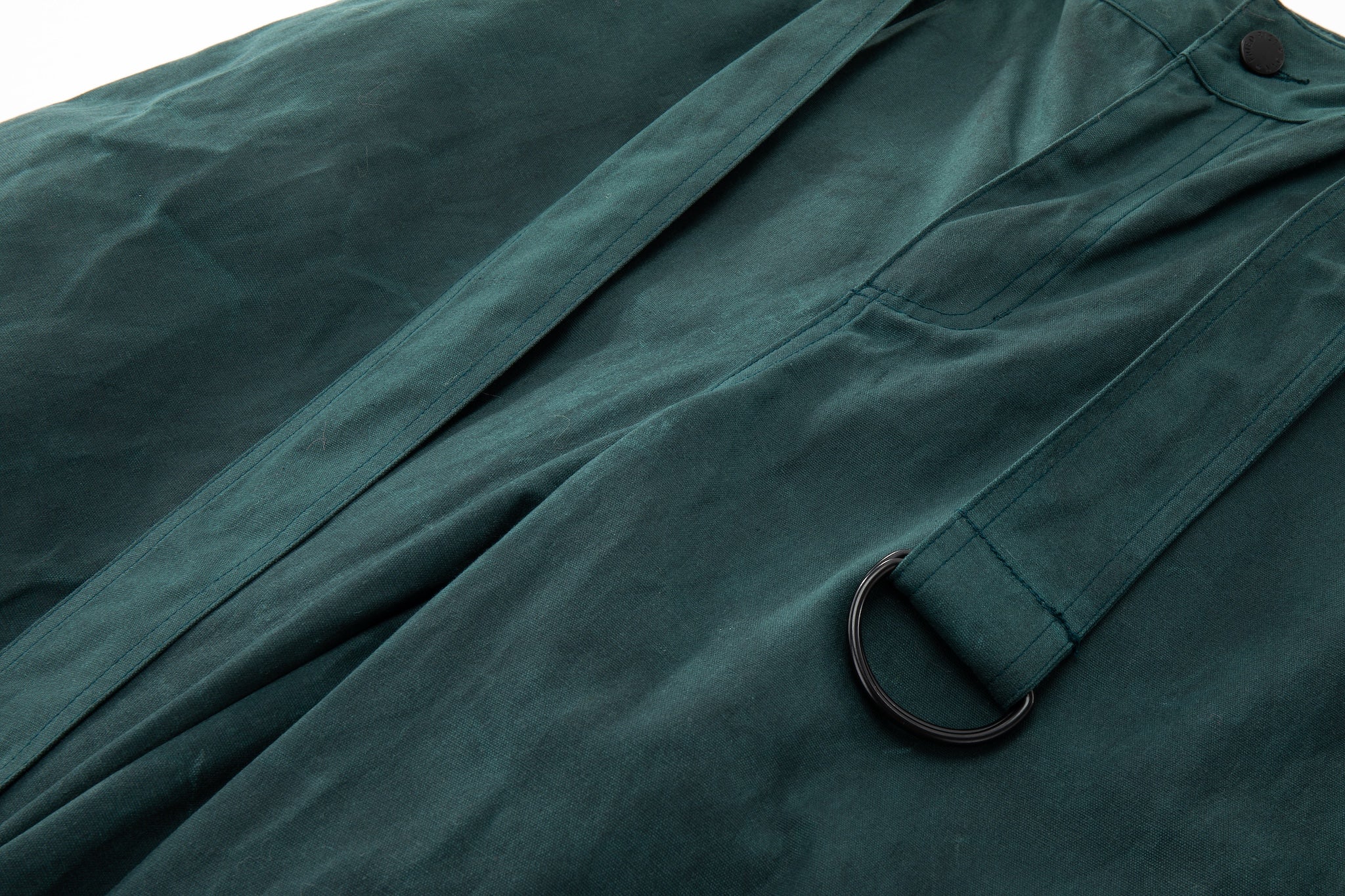 Waxed Wide Leg Pants - Jade Green, Light Wax - Image 18