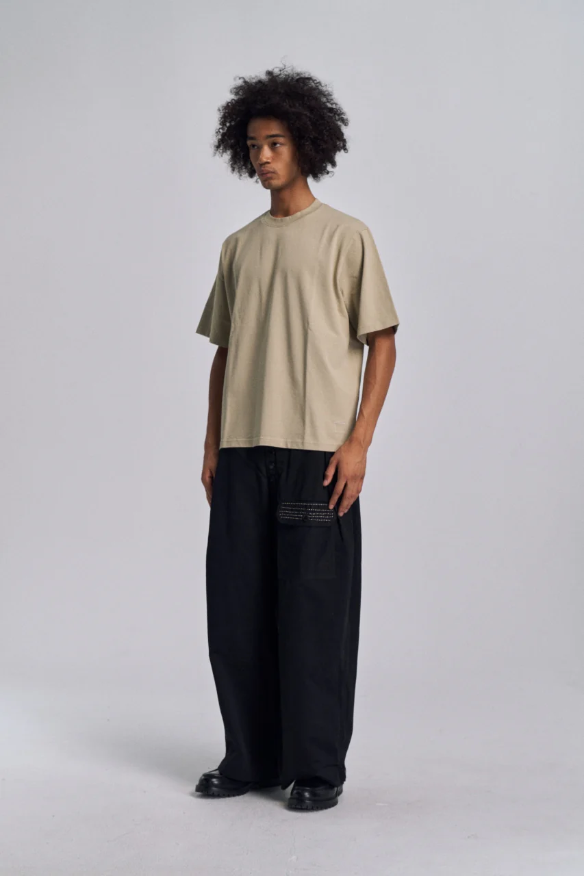 Sashiko Wide Leg Pants - Black - Image 5