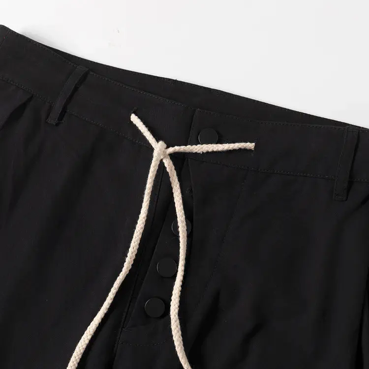 Sashiko Wide Leg Pants - Black - Image 8
