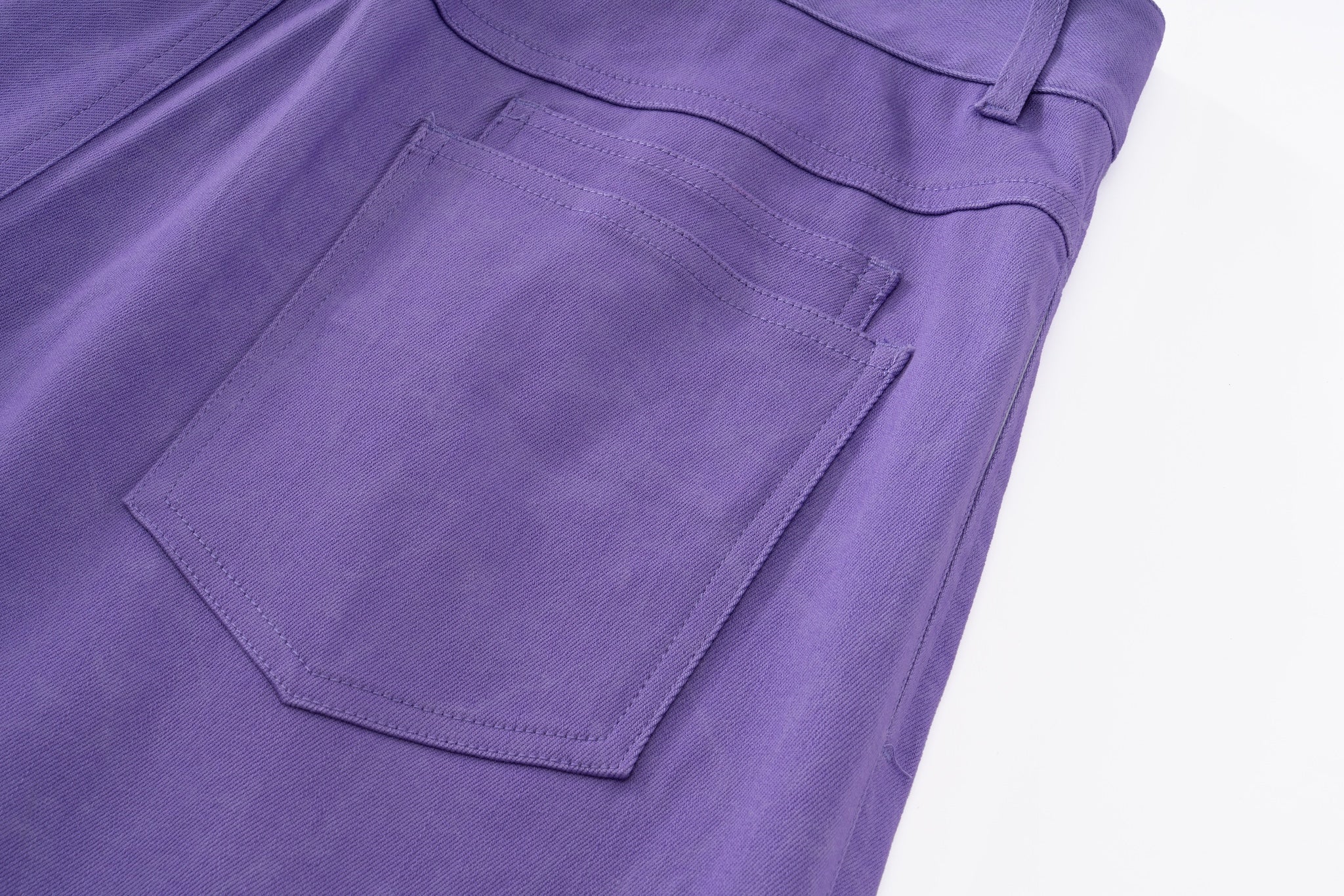 Wide-Leg Pleated Shorts - Purple - Image 12
