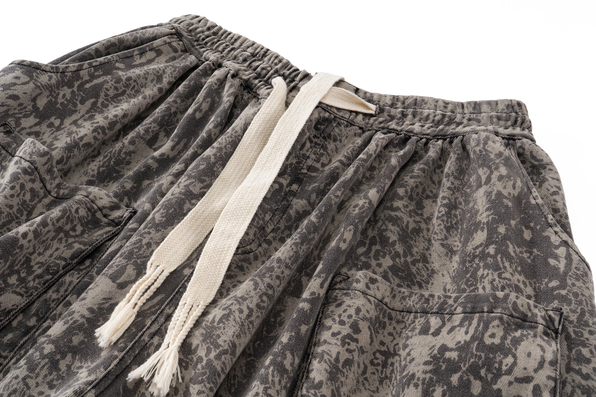 Wide Leg Yemi Pants - Stone Grey Abstract - Image 13