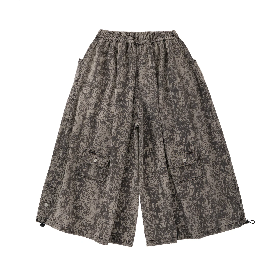 Wide Leg Yemi Pants - Stone Grey Abstract - Image 15