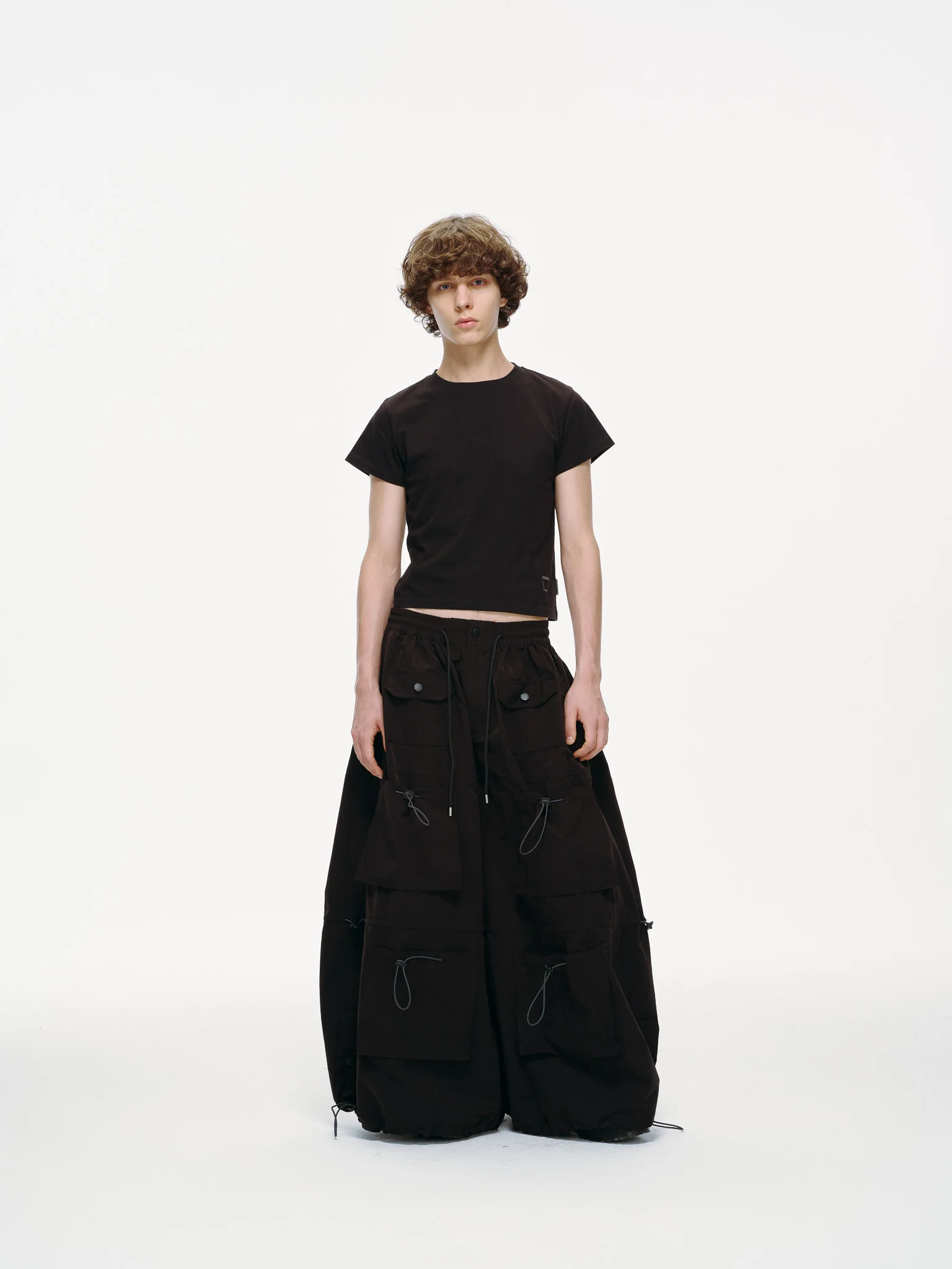 Yemi Cargo Pants – Extra Wide Leg, Multi-Pocket, Midnight - Image 3