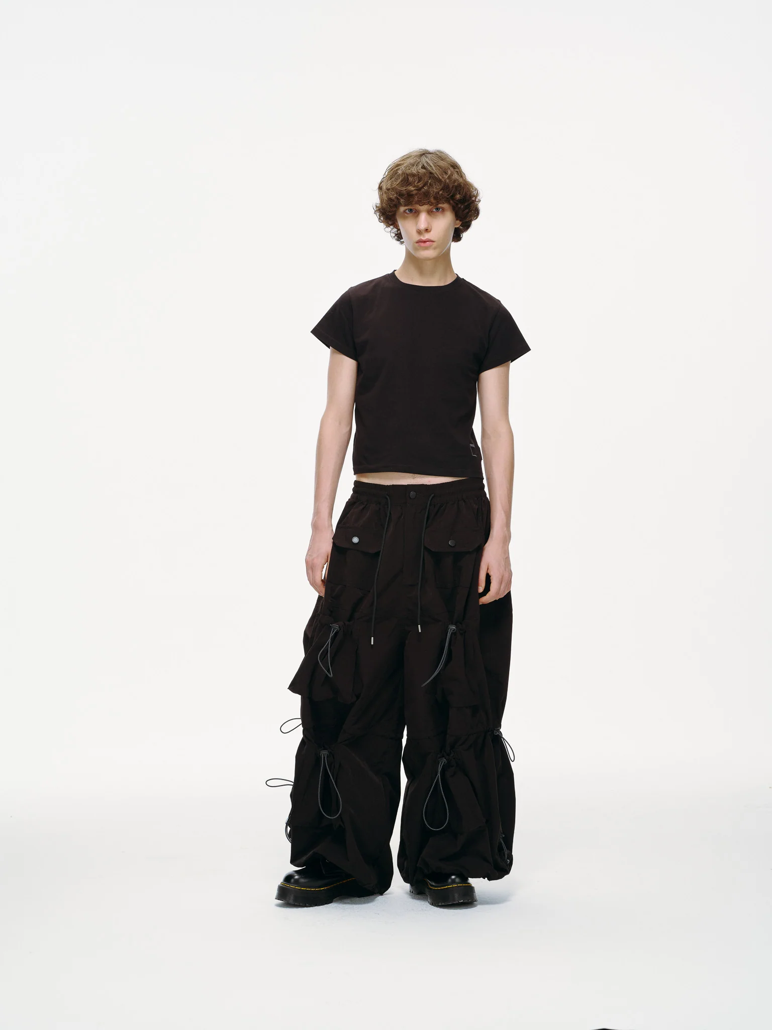 Yemi Cargo Pants – Extra Wide Leg, Multi-Pocket, Midnight - Image 5