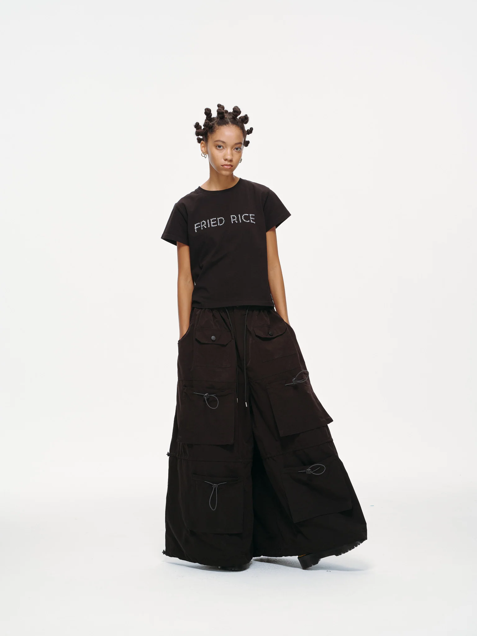 Yemi Cargo Pants – Extra Wide Leg, Multi-Pocket, Midnight - Image 6