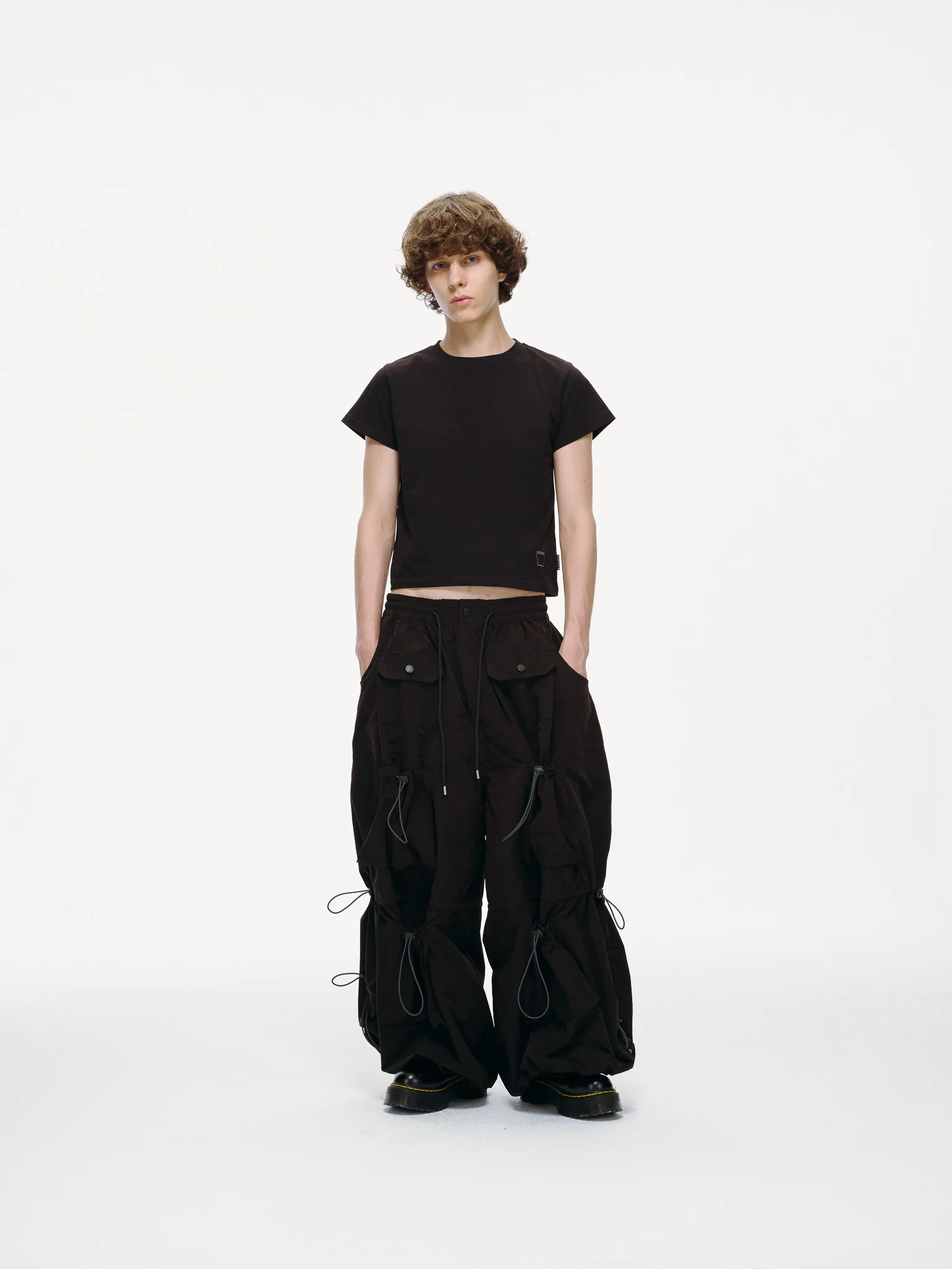 Yemi Cargo Pants – Extra Wide Leg, Multi-Pocket, Midnight - Image 8